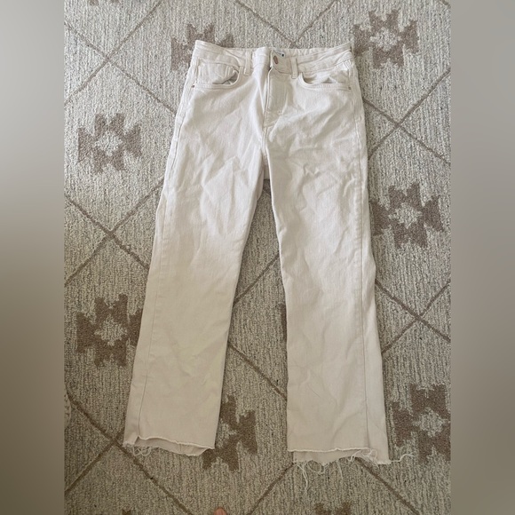 Zara Jeans Zara Cream Flare Jeans Poshmark